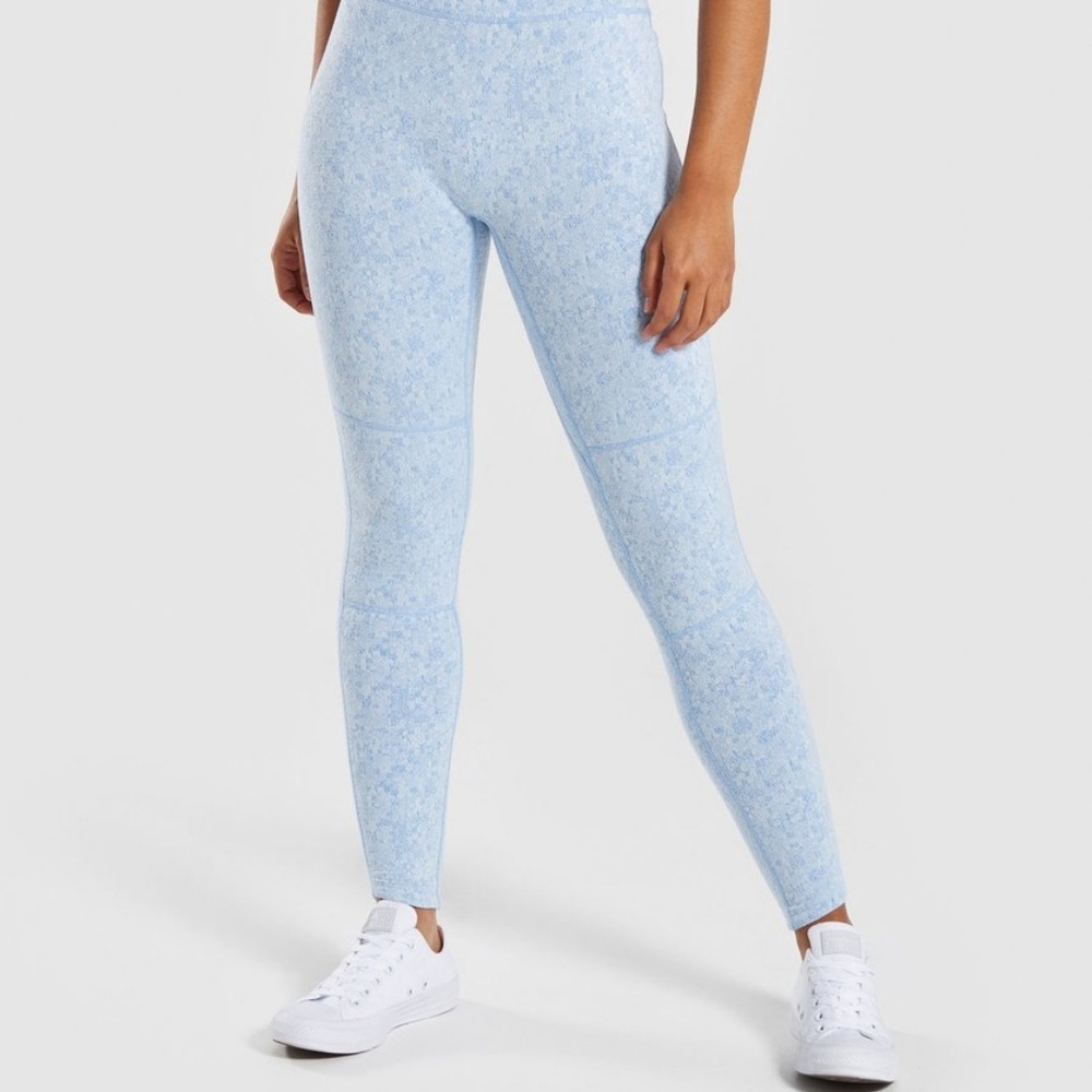 Fleur Texture LeggingsBlue